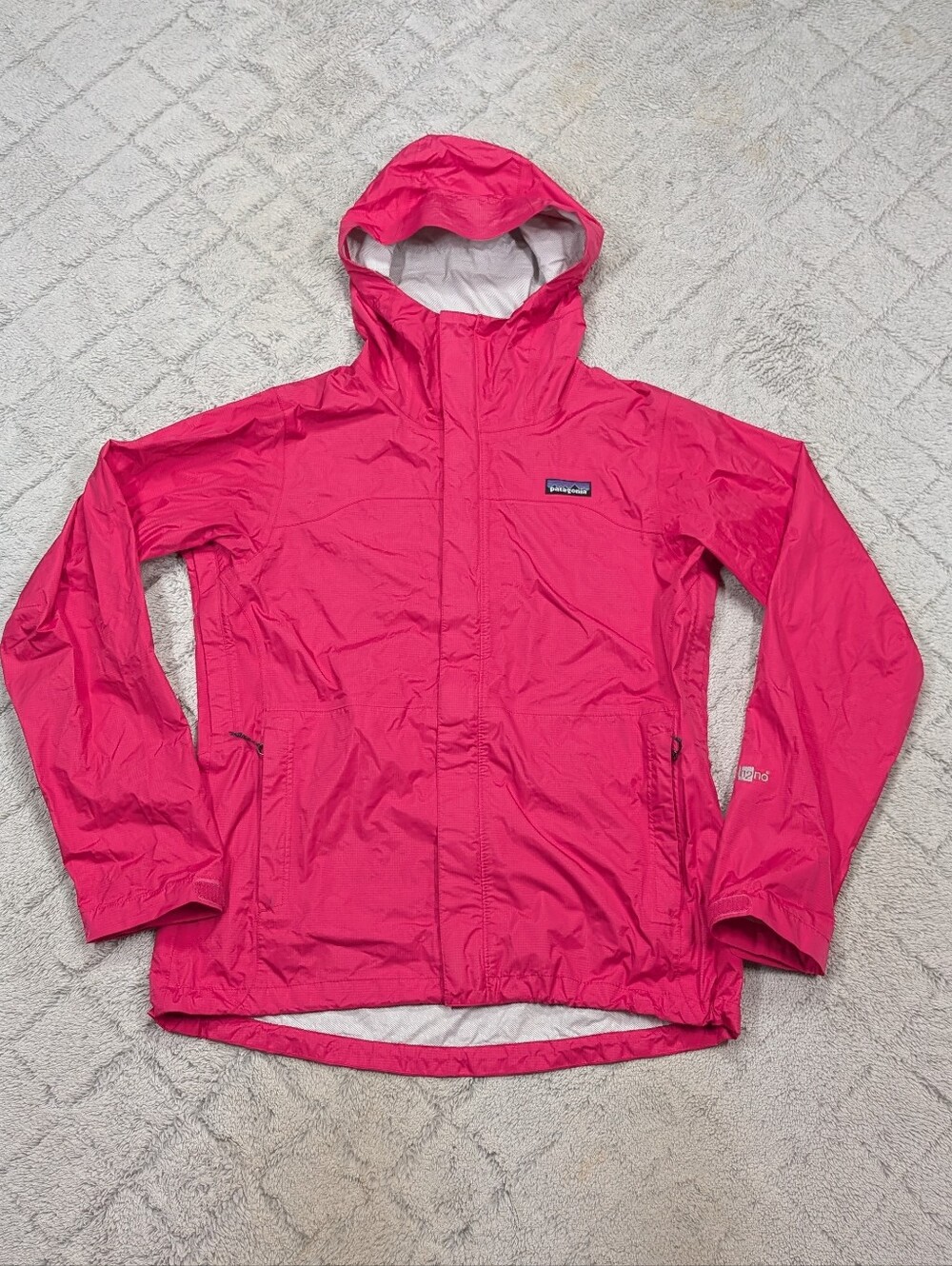 Patagonia Jacket Womens M Pink Torrentshell Waterproof H2N0 Hooded Full Zip